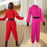 Halloween Paper Money House Dali Kids Jumpsuit Movie Cosplay Outfit - Coscosmos